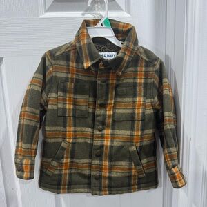 Old Navy Kids Checkered Jacket - Olive and Rust
